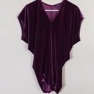 Land's End Velour Short Sleeved Blouse Size 6-8